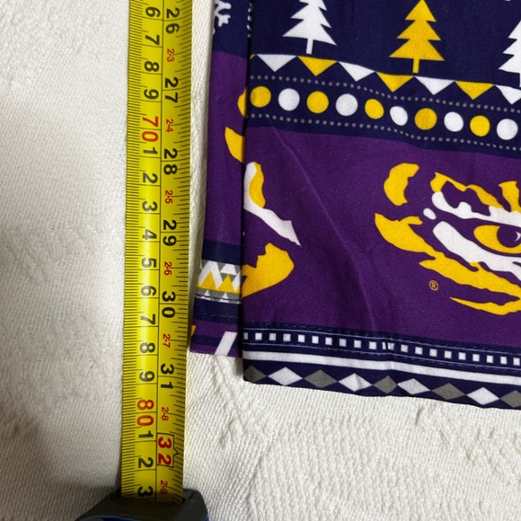 LSU Tigers Pyjama Bottoms Men's Size Medium Holiday Winter Loungewear - Picture 8 of 8